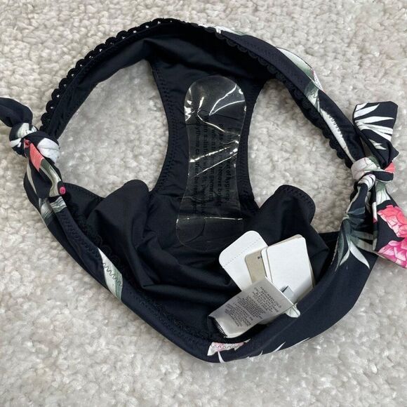 Tommy Bahama Gingerflower Reverse Tie Hipster Bikini Bottom Black - Picture 4 of 6